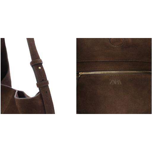 ZARA ザラ ソフトスプリットスエード アシンメトリー バケット