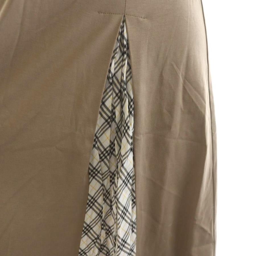 【中古】ブルーレーベルクレストブリッジ BLUE LABEL CRESTBRIDGE ワンピース ロング丈 半袖 チェック柄 36 茶 ブルーレーベルクレストブリッジ BLUE LABEL CRESTBRIDGE ワンピース