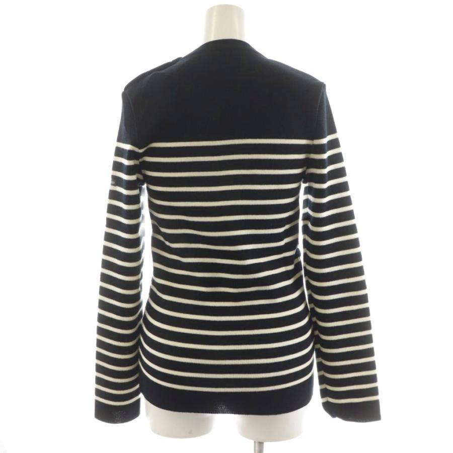 【美品】セントジェームス マリンセーター ニット　生成り/ネイビー　T40 美品】セントジェームス マリンセーター ニット 生成り/ネイビー T40