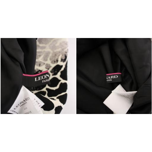 LEONARD ノースリーブ ひざ丈ワンピース LEONARD レオナール FASHION ノースリーブワンピース ひざ丈 切替 40