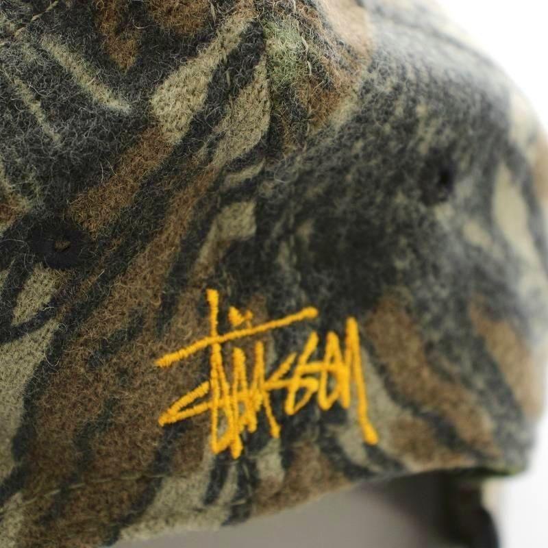 STUSSY ステューシー キャップ 迷彩 ウール ベースボール