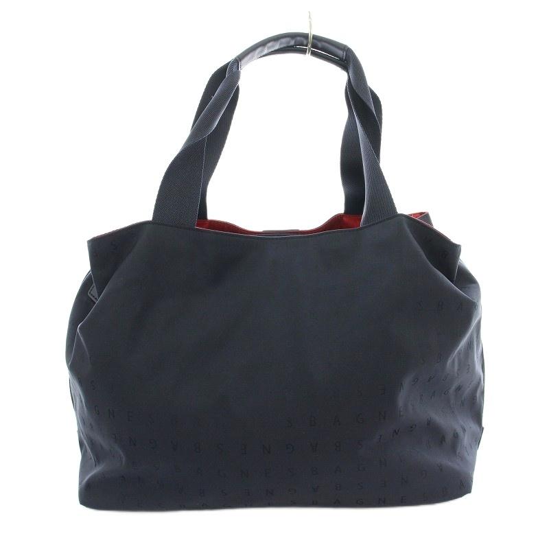 【極美品】agnes b アニエスベー 高密度ナイロン×レザー ボストンバッグ agnes b. アニエスベー ロゴ ボストンバッグ ナイロン素材