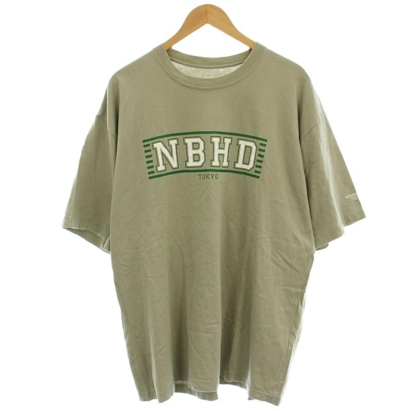 NEIGHBORHOOD ネイバーフッド　LOGO tシャツ XXL オリーブ ネイバーフッド NEIGHBORHOOD Tシャツ 半袖 NBHD ロゴ プリント XL