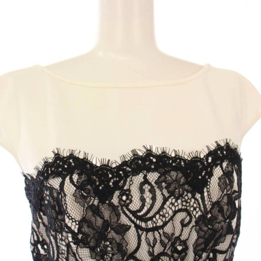 Tadashi Shoji ホワイト レース ノースリーブ ひざ丈ワンピース