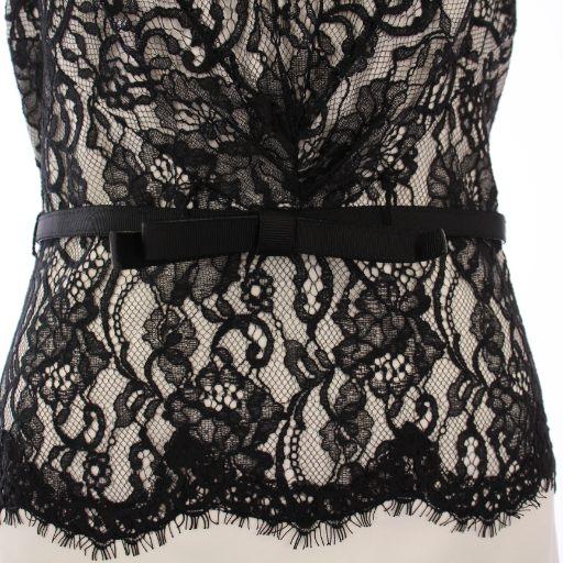 Tadashi Shoji ホワイト レース ノースリーブ ひざ丈ワンピース