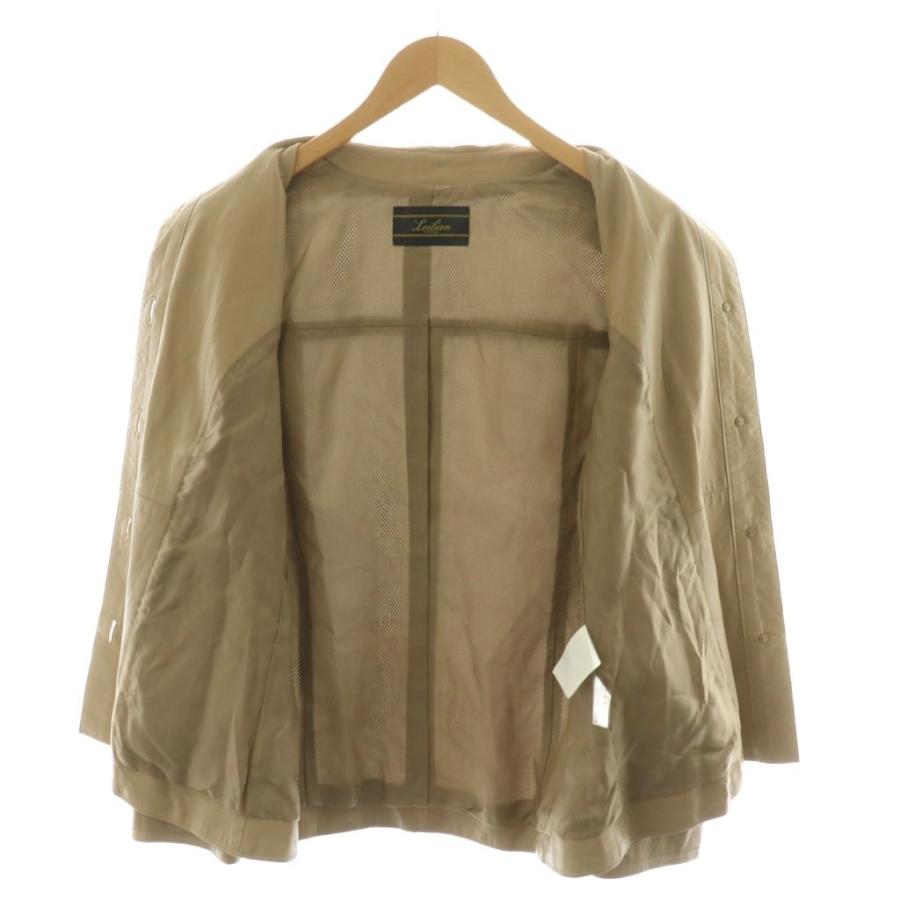 レリアン Leilian レザージャケット シャツジャケット 羊革 本革 9