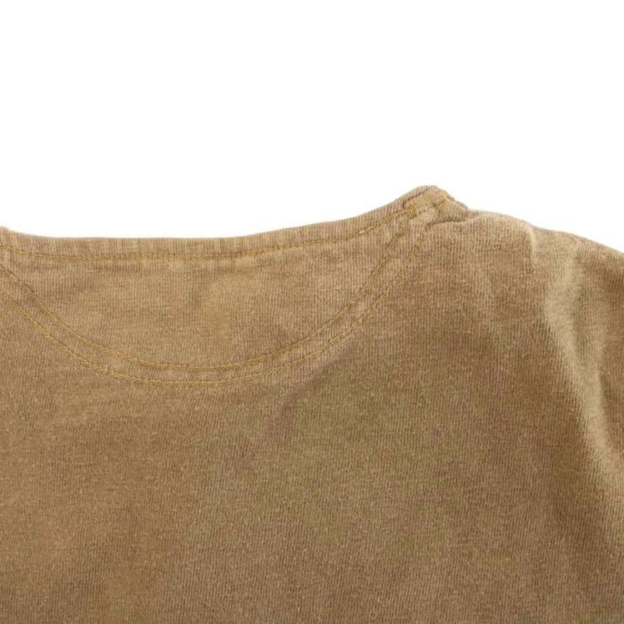 ボンクラ BONCOURA ヘンリーネックTシャツ カットソー 長袖 36 茶