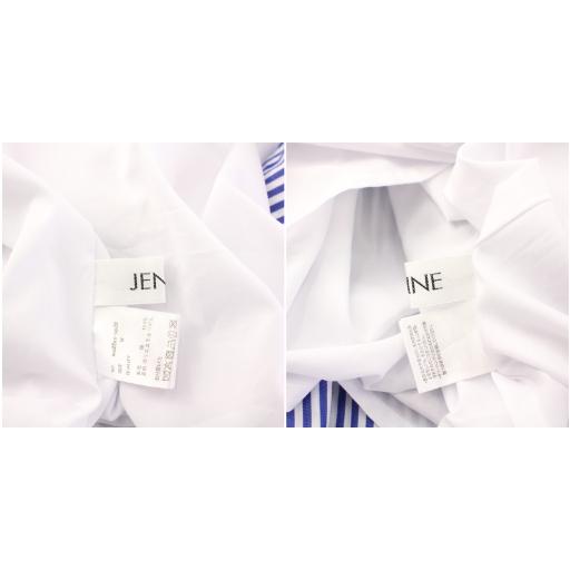 【中古】JENNE ジェンヌ シャツワンピース ノースリーブ ロング マキシ ストライプ M 青 白 iwa22ss-op02 レディース JENNE ジェンヌ シャツワンピース ノースリーブ ロング マキシ