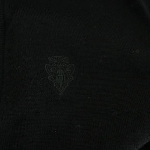 【中古】グッチ GUCCI カーディガン ニット Vネック 長袖 ロゴ刺繍 S ブラック 438134 /NQ メンズ GUCCI（グッチ） カーディガン ニット Vネック 長袖 ロゴ刺繍 S