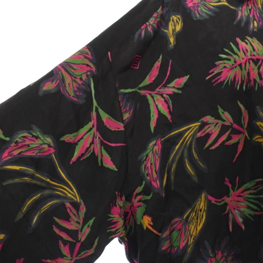 ナカガミ NAKAGAMI シャツワンピース 長袖 ロング 総柄 切替 F