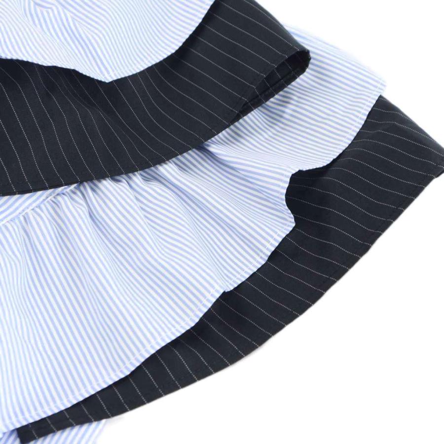 未使用品 オルグ ORGUE Stripe frill collar blouse シャツ ブラウス