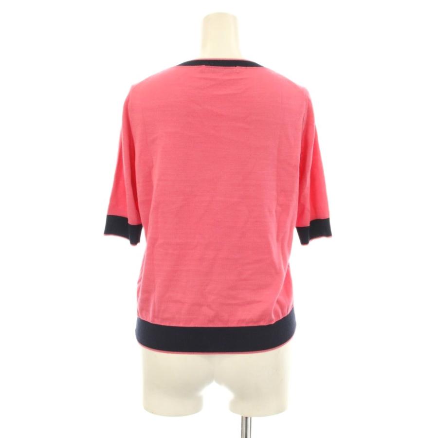 アナイ 22SS シルクコットン天竺クルーネック配色 カーディガン プル