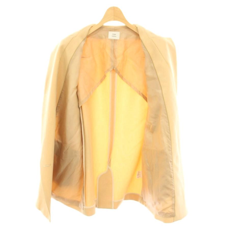 【中古】フミエタナカ FUMIE TANAKA テーラードジャケット ダブル 2 ベージュ F215-09 /YT レディース フミエタナカ FUMIE TANAKA テーラードジャケット ダブル 2 ベージュ