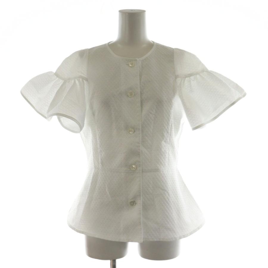 【中古】アミカ AMICA COUTURE FLEAR SLEEVES TOP シャツ ブラウス 半袖 花柄 F 白 ホワイト AM233C-SS07 アミカ AMICA COUTURE FLEAR SLEEVES TOP シャツ ブラウス 半袖 花柄 F