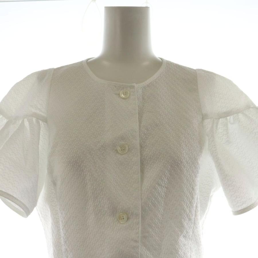 アミカ AMICA COUTURE FLEAR SLEEVES TOP シャツ ブラウス 半袖 花柄 F  