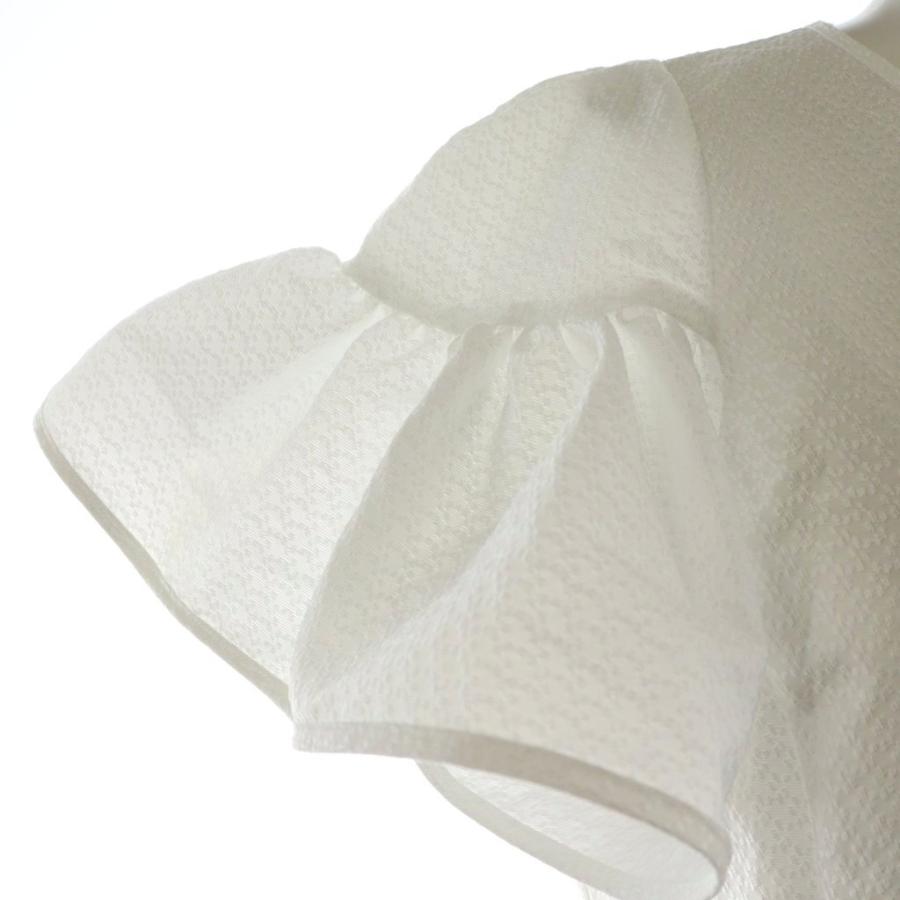 アミカ AMICA COUTURE FLEAR SLEEVES TOP シャツ ブラウス 半袖 花柄 F  