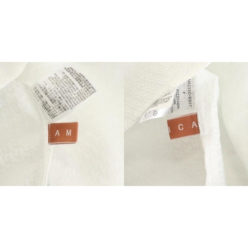 【中古】アミカ AMICA COUTURE FLEAR SLEEVES TOP シャツ ブラウス 半袖 花柄 F 白 ホワイト AM233C-SS07 アミカ AMICA COUTURE FLEAR SLEEVES TOP シャツ ブラウス 半袖 花柄 F