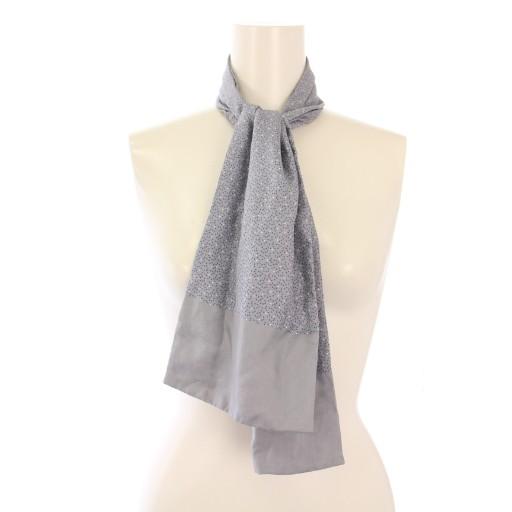 HERMES エルメス スカーフ シルク 総柄 水色 ライトブルー /BB □OH  