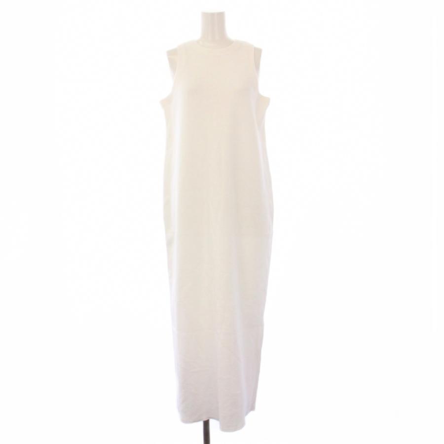 【中古】未使用品 サクラ タグ付き ダブルフェイスコットンワンピース ノースリーブ ロング 38 ホワイト 125142041 未使用品 サクラ SACRA タグ付き ダブルフェイスコットンワンピース