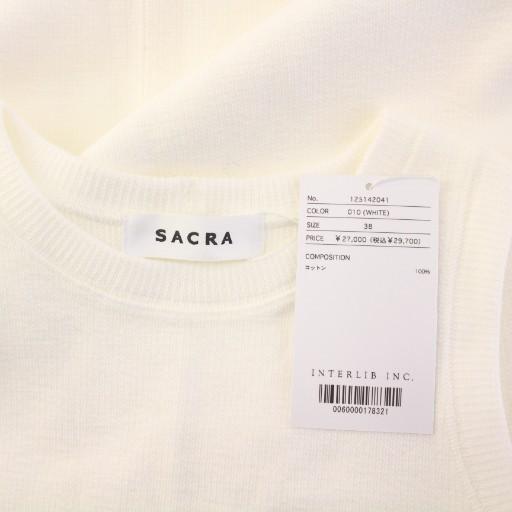 未使用品 サクラ SACRA タグ付き ダブルフェイスコットンワンピース