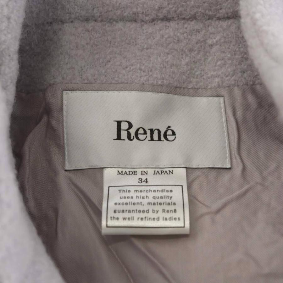 【中古】ルネ Rene ショートジャケット パール装飾 ウール 34 ラベンダー 6143020 /AN47 レディース Rene（ルネ） ショートジャケット パール装飾 ウール 34 ラベンダー