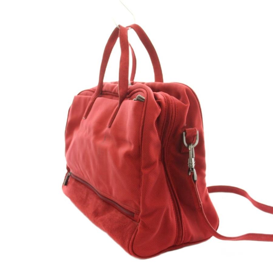 TUMI（トゥミ） ショルダーバッグ ハンドバッグ ナイロン スエード 赤