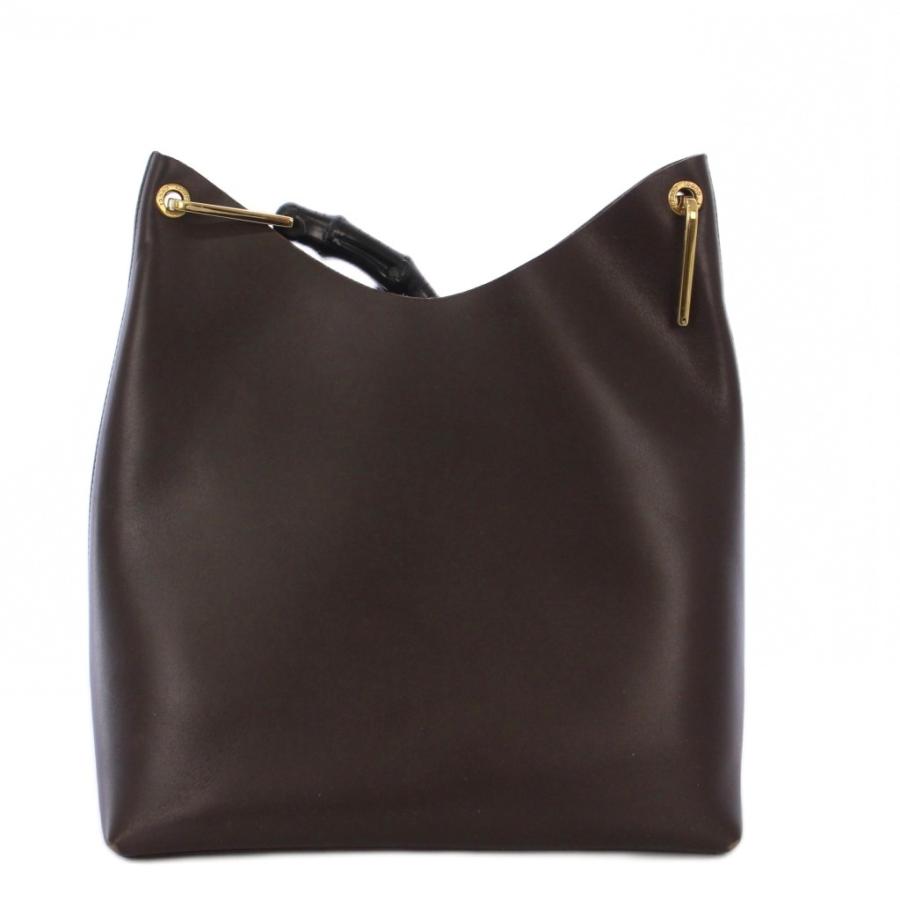 【中古】グッチ GUCCI バンブー トートバッグ ハンドバッグ レザー ブラウン 001-2113-1880 /KH ■OH ●D レディース GUCCI（グッチ） バンブー トートバッグ ハンドバッグ レザー ブラウン