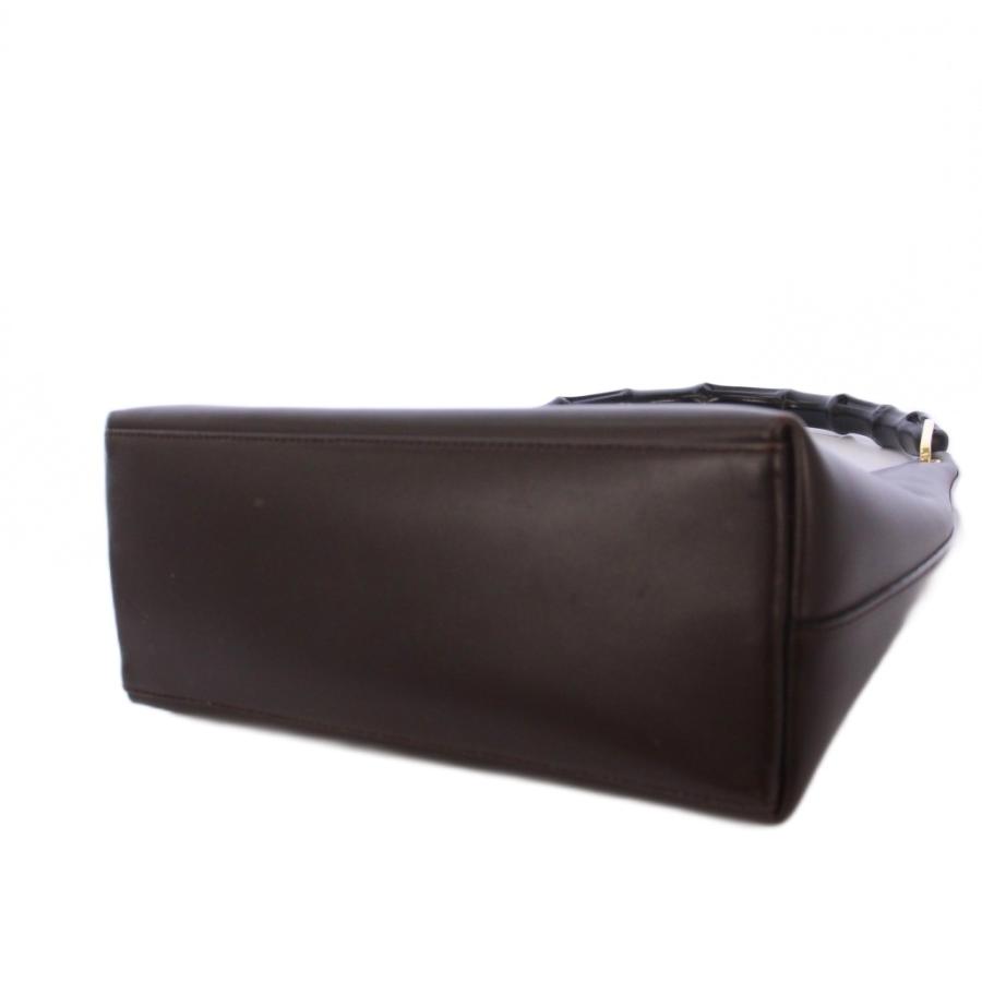 GUCCI（グッチ） バンブー トートバッグ ハンドバッグ レザー ブラウン