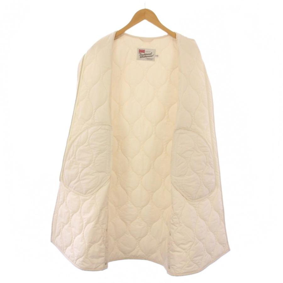 【中古】トラディショナルウェザーウェア 中綿ベスト ジャケット ジップアップ 34 アイボリー レディース トラディショナルウェザーウェア Traditional Weatherwear 中綿ベスト