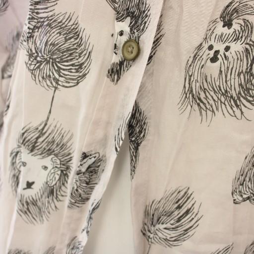 マーブルシュッド marble SUD シャツワンピース 長袖 ひざ丈 総柄  