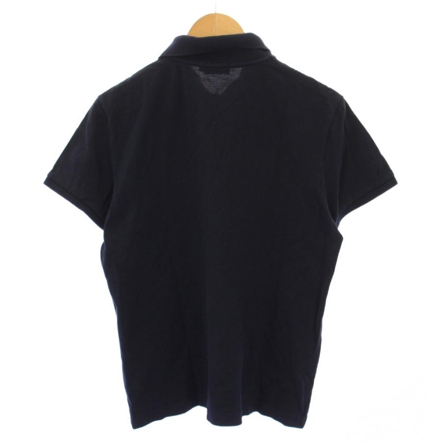 MONCLER（モンクレール） ポロシャツ 半袖 ロゴ ワッペン L 紺 131-091