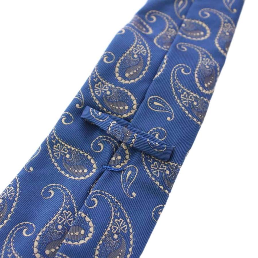 アット ヴァンヌッチ Atto Vannucci ネクタイ シルク ペイズリー柄 青