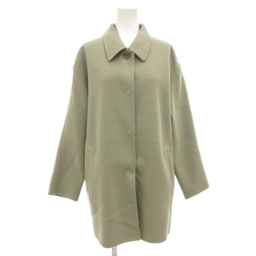 INDIVI（インディヴィ） ステンカラーリバーコート ミドル 36 緑