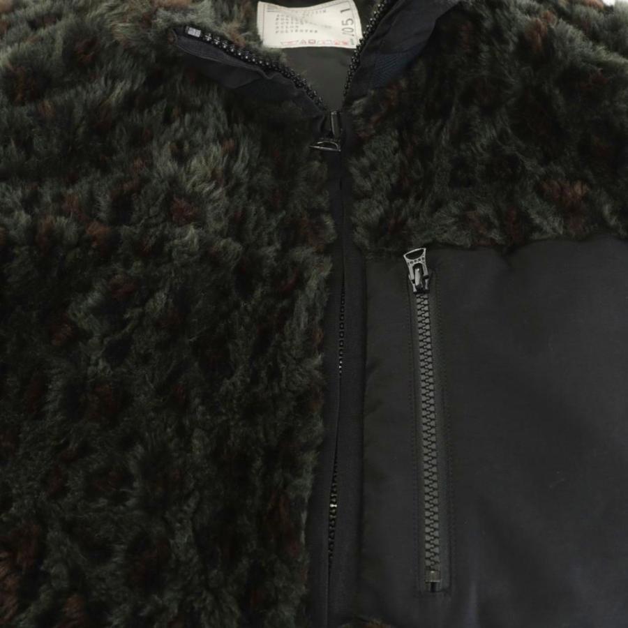 サカイ sacai 19AW レオパードプリントエコファーブルゾン ジャケット