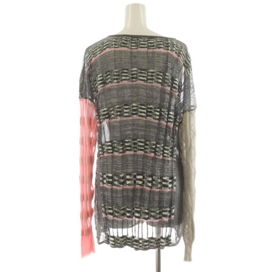AMERI VINTAGE アメリヴィンテージ 2WAY LOOSE KNIT TOP サイズ:F ボーダー/ストライプ 0125101210640   ブラウン レディース / 240001172781 セール】2WAY LOOSE KNIT TOP（ニット/セーター）｜Ameri（アメリ）の