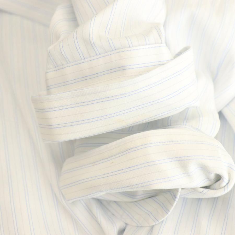 ランバン LANVIN COLLECTION コレクション シャツ ストライプ 白 青 
