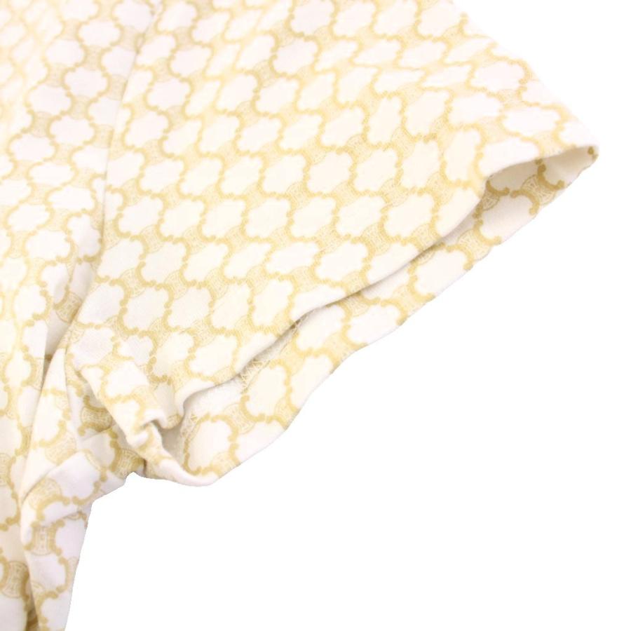 CELINE（セリーヌ） マカダム Tシャツ カットソー 半袖 M 白 ベージュ