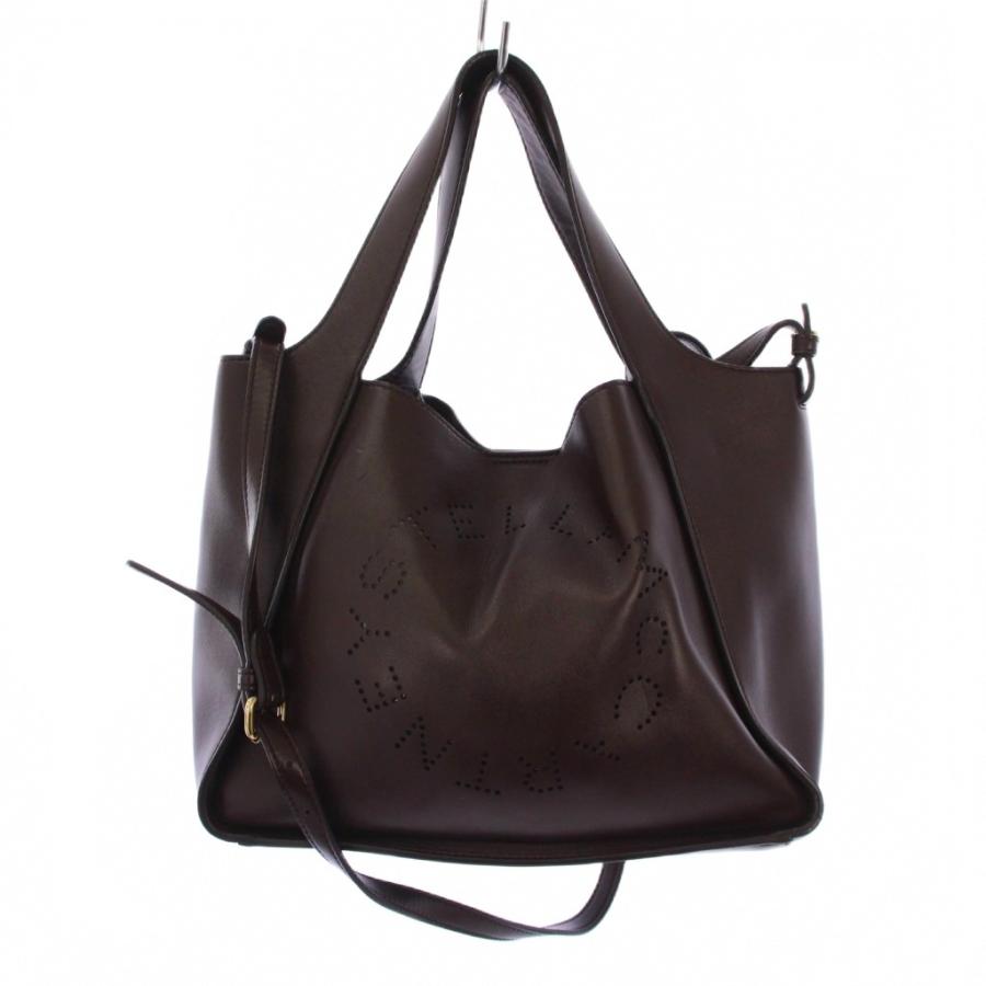 美品 ステラマッカートニー サークルロゴ 2way ショルダー トートバッグ 黒 ステラマッカートニー STELLA McCARTNEY トートバッグ
