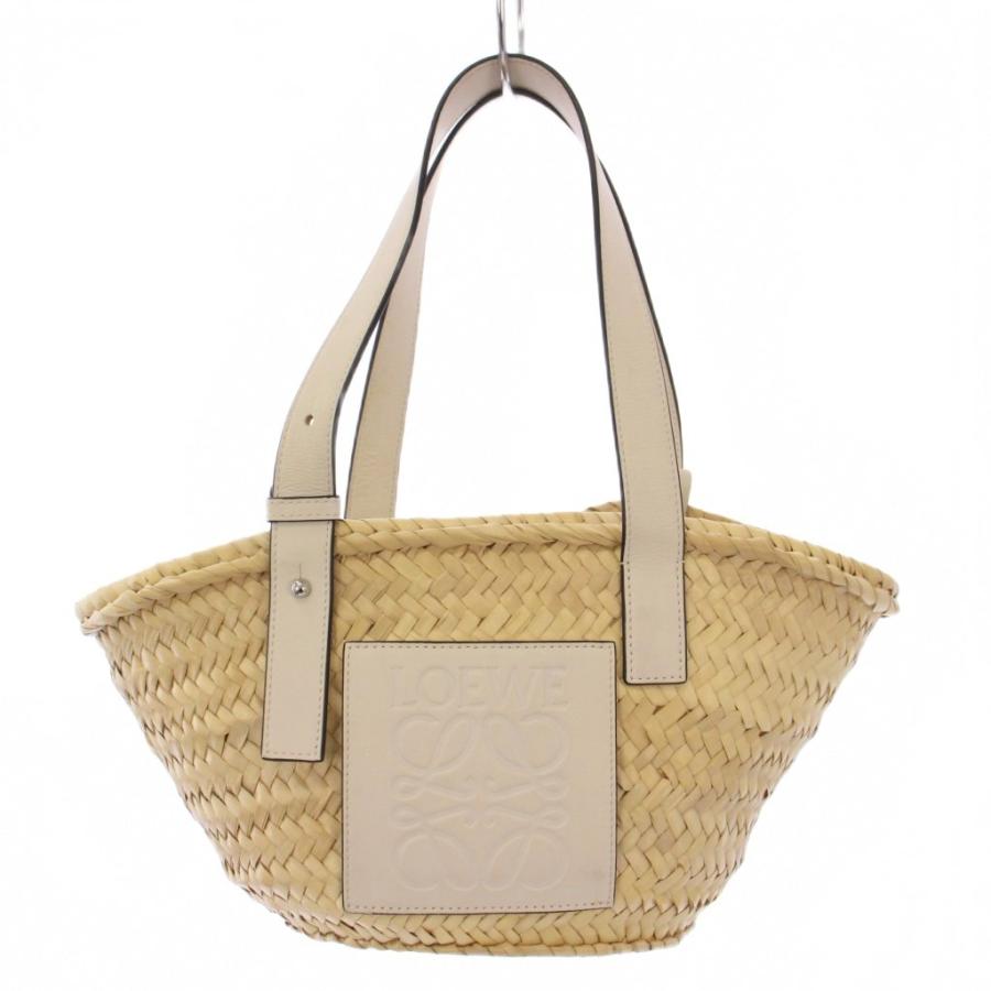 【美品】LOEWE ロエベ　バスケットバッグ　スモール　ナチュラル/タン LOEWE ロエベ バスケットバッグ かごバッグ スモール
