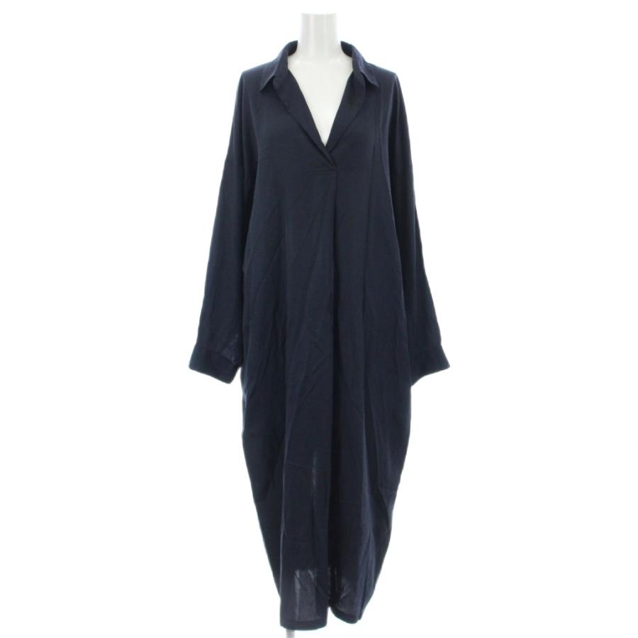 極美品✨ プルミエアロンディスモン ロングシャツワンピース　バンドカラー 日本製 プルミエ アロンディスモン 1er Arrondissement シャツワンピース 長袖