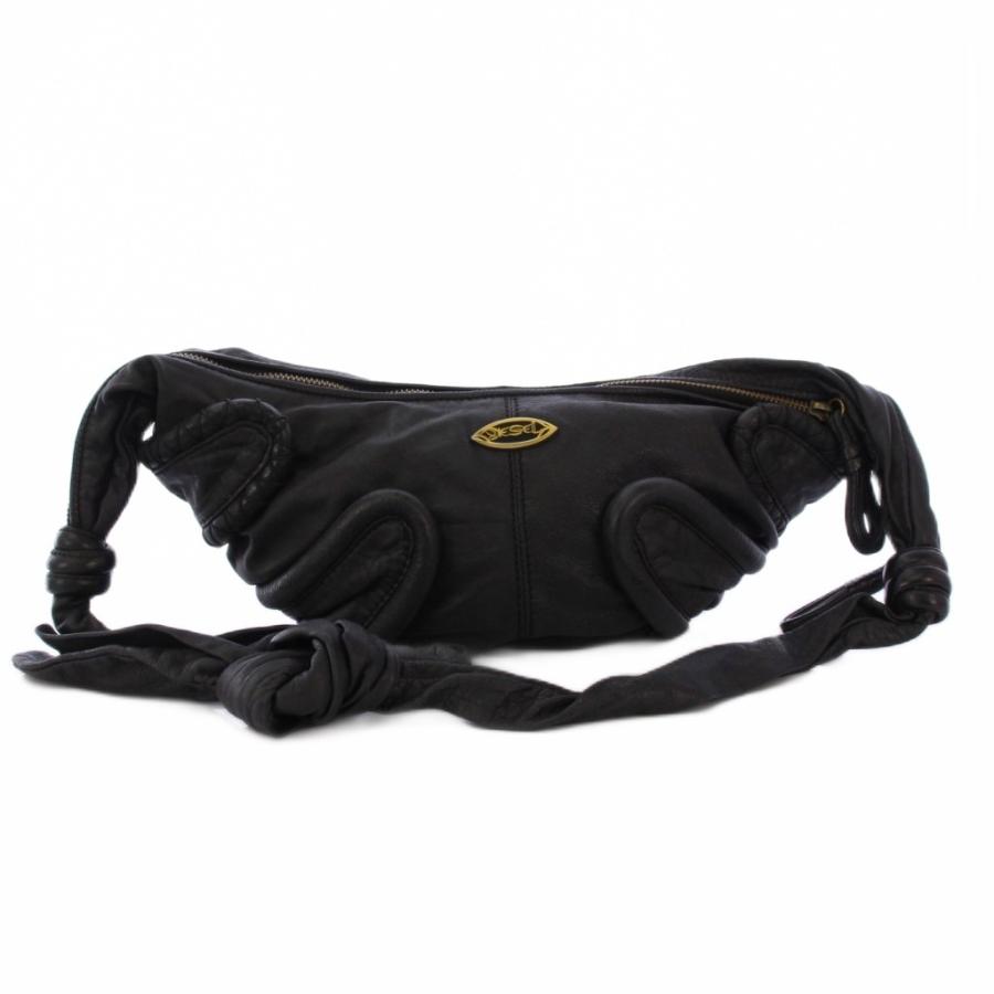 【中古】ディーゼル DIESEL 90s Archive バナナショルダー クロワッサンバッグ ショルダーバッグ レザー 黒 DIESEL（ディーゼル） DIESEL 90s Archive バナナショルダー