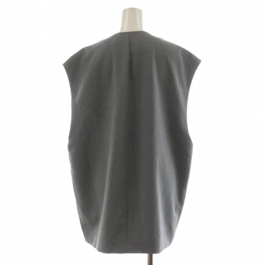 シンゾーン Shinzone Vネック ビッグ ベスト 前開き F0 グレー