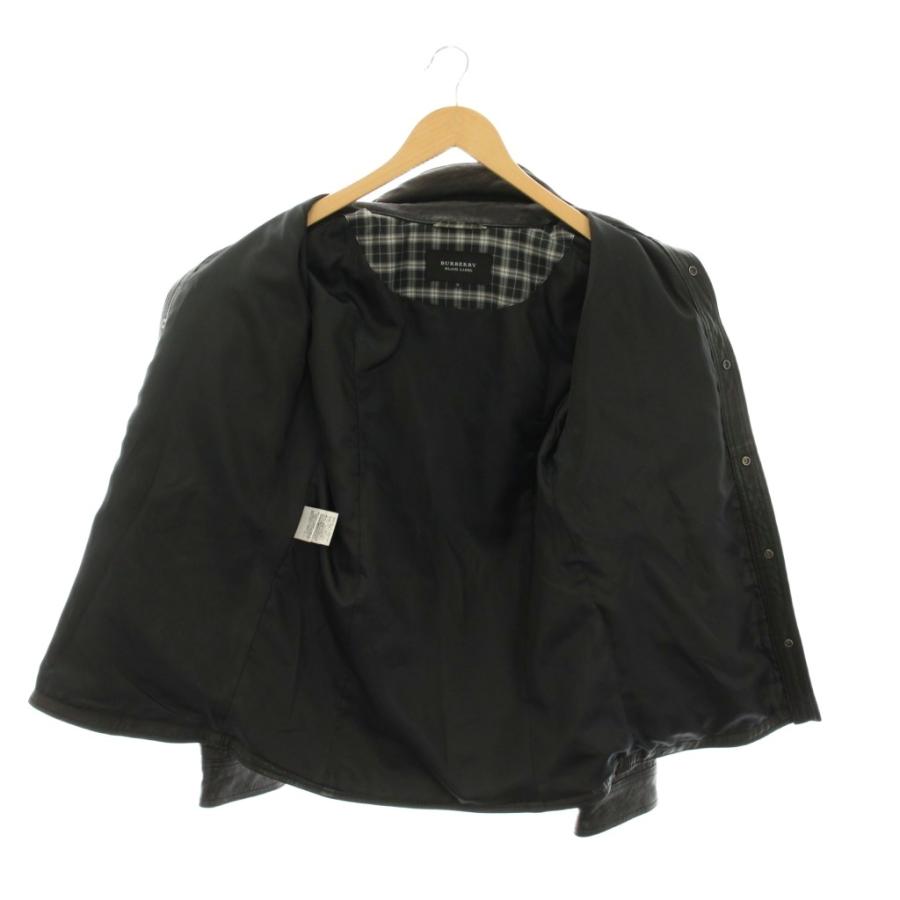 “美品” バーバリーブラック レーベル 羊革ジャケット ブラックM BURBERRY BLACK LABEL（バーバリーブラックレーベル） レザー