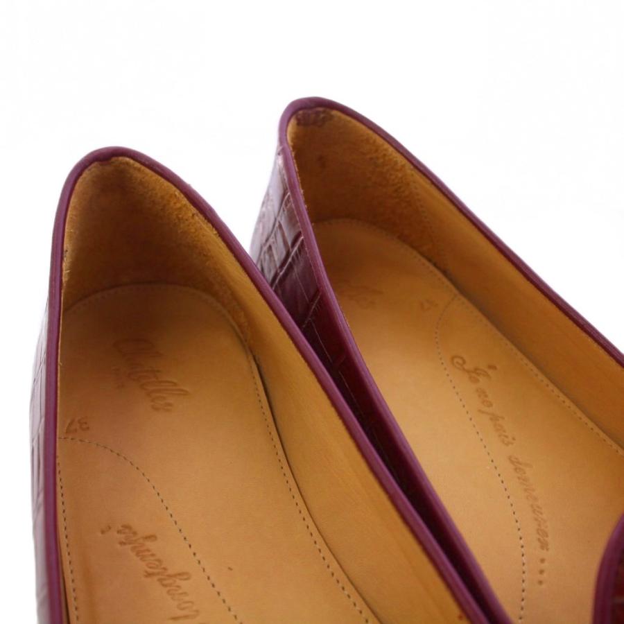 Chatelles シャテル フラットシューズ パンプス タッセル レザー 型