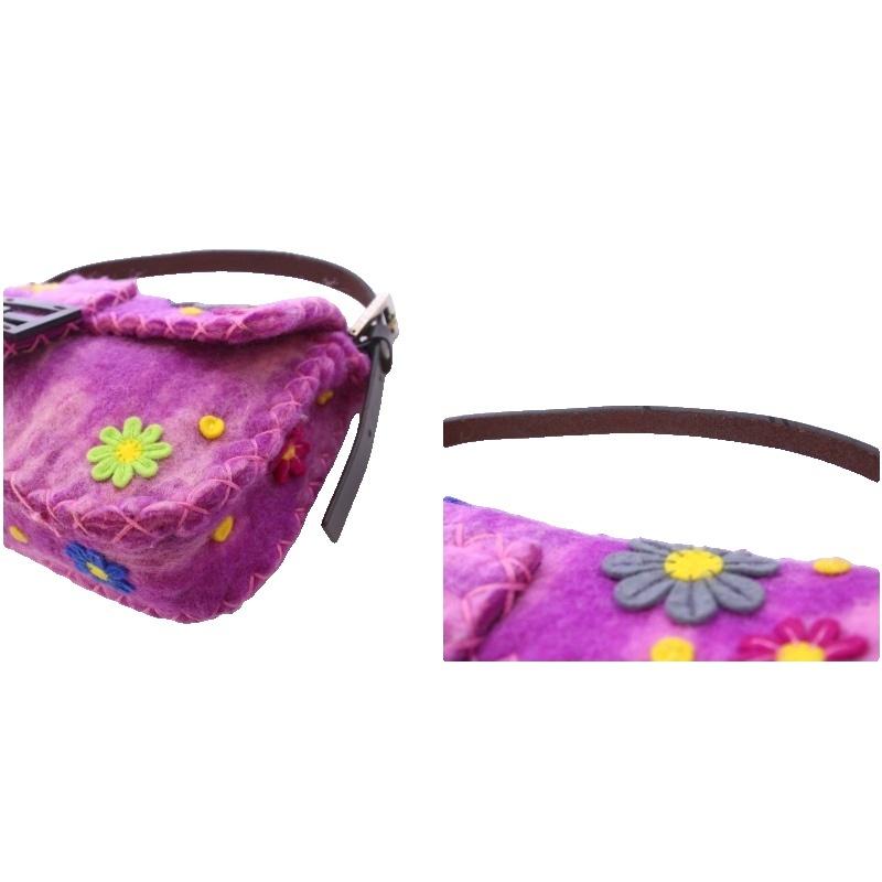 【新品未使用】Fendi ズッキーノ　ピンク　ボストンバッグ　花柄 FENDI（フェンディ） マンマバケット フェルト ハンドバッグ 花柄