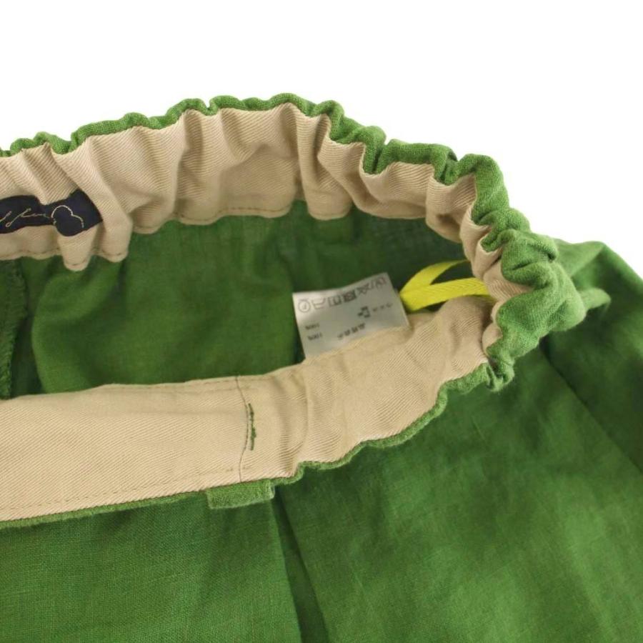 パラスパレス Pallas Palace ガウチョパンツ ワイド リネン 0 緑 PEPT