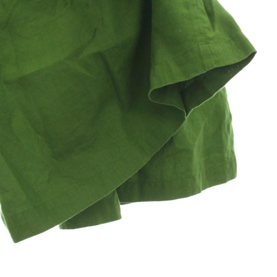 【中古】パラスパレス Pallas Palace ガウチョパンツ ワイド リネン 0 緑 PEPT-2513B /YM レディース パラスパレス Pallas Palace ガウチョパンツ ワイド リネン 0 緑 PEPT