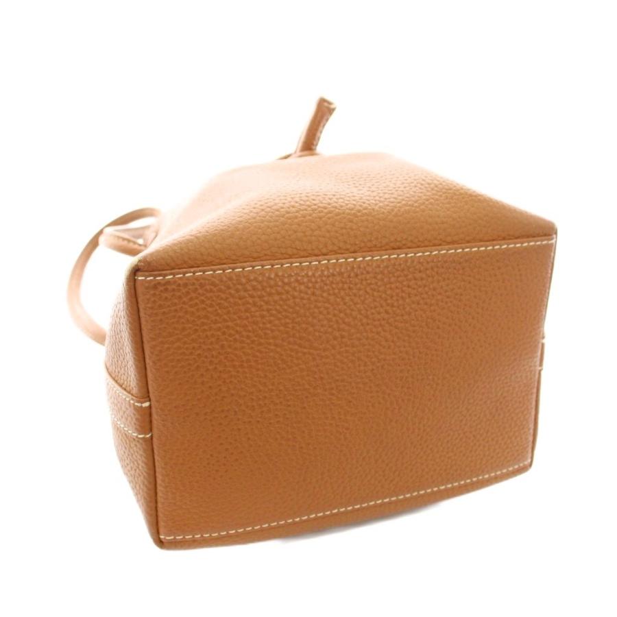 美品✨VASIC BOND MINI キャメル レザー 巾着型 ハンドバッグ VASIC BOND MINI ヴァジック ボンド ミニ ショルダーバッグ