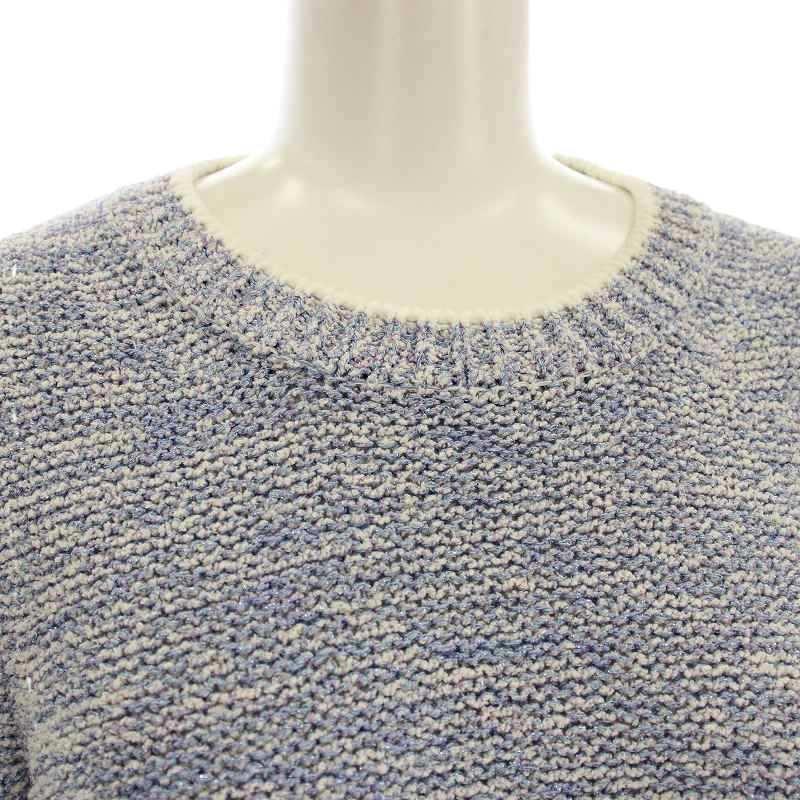 24SS ANAYI ラメブークレクルーネック サマーニット 極美品　コットン アナイ ANAYI 24SS ラメブークレクルーネック プルオーバー