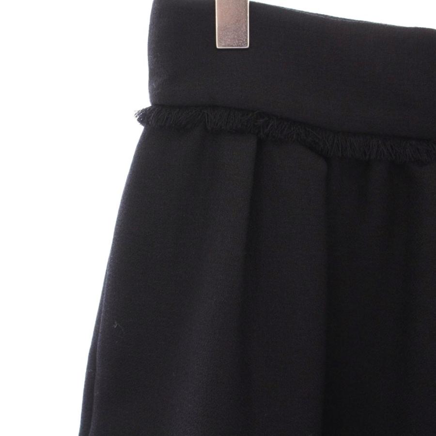 ランバン LANVIN COLLECTION フレアスカート ギャザー ひざ丈 フリンジ 